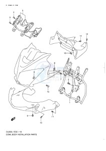 DL 650 V-STROM EU-UK drawing COWL BODY INSTALLATION PARTS