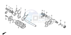 XR250R drawing GEARSHIFT DRUM