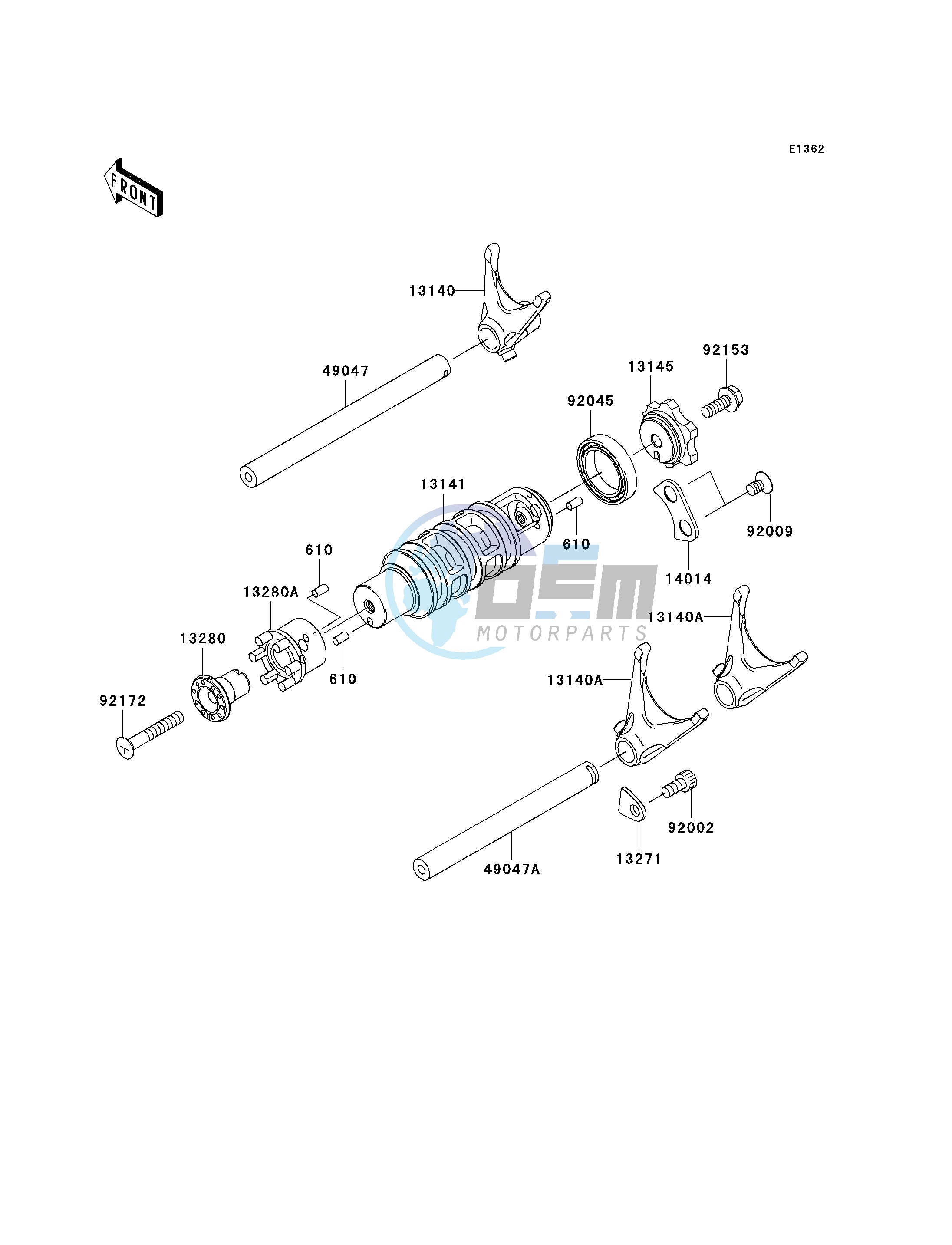 GEAR CHANGE DRUM_SHIFT FORK-- S- -