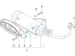 Zip 100 4T 2006-2010 drawing Silencer