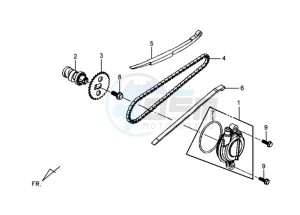 MIO 50 SPORT 45KMH drawing CHAIN / CHAIN TENSIONER / CHAIN GUIDE