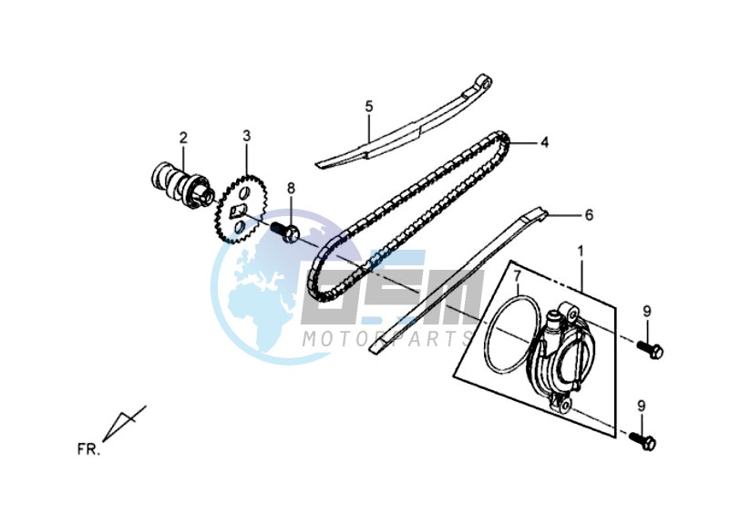 CHAIN / CHAIN TENSIONER / CHAIN GUIDE