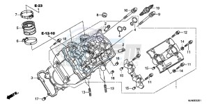 CTX1300AE CTX1300A UK - (E) drawing LEFT CYLINDER HEAD