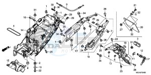 VFR1200X Europe Direct - (ED) drawing REAR FENDER