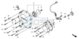 CB1300 CB1300SUPER FOUR drawing RIGHT CRANKCASE COVER