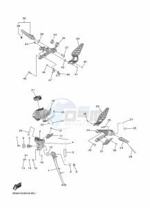 YZF600W YZF-R6 (BN6V) drawing STAND & FOOTREST