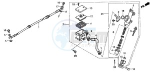 NSR125F drawing RR. BRAKE MASTER CYLINDER