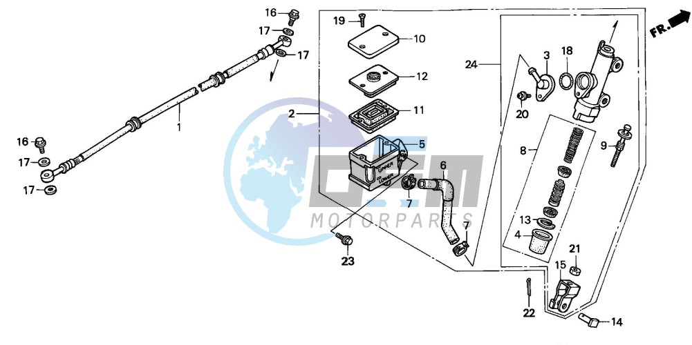 RR. BRAKE MASTER CYLINDER