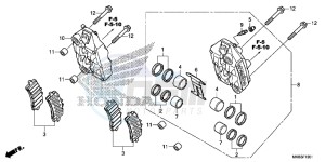 CBR1000SG CBR1000 - Fireblade SP Europe Direct - (ED) drawing FRONT BRAKE CALIPER ( CBR1000S/ SA)