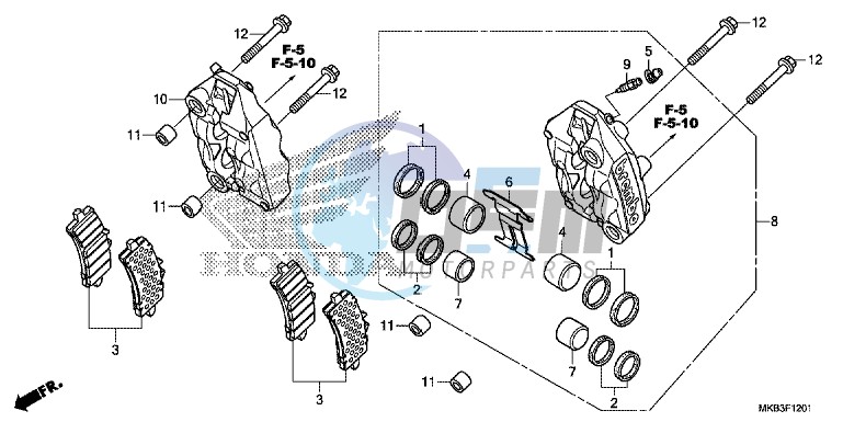 FRONT BRAKE CALIPER ( CBR1000S/ SA)