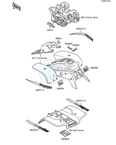 KSF 250 A [MOJAVE 250] (A1-A2) [MOJAVE 250] drawing LABELS