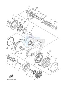 YFM700FWAD YFM7FGPHB GRIZZLY 700 EPS HUNTER (1HP7) drawing CLUTCH