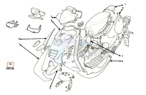 Ark AC 25 Blue-White-Matt Black 50 drawing Colored parts