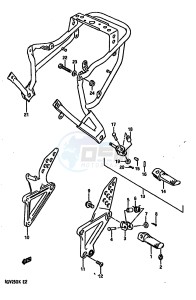 RGV250 1989 drawing FOOTREST