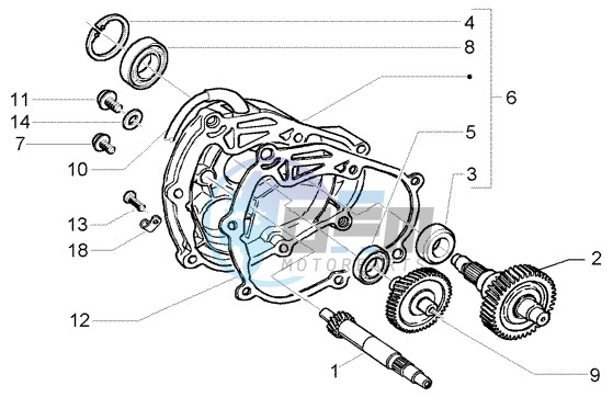 Rear wheel shaft