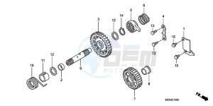 CRF450RA Europe Direct - (ED) drawing KICK STARTER SPINDLE