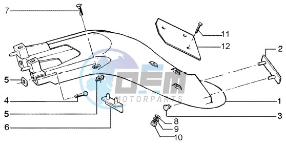 Rear mudguard