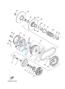 YFM450FWAD YFM450PHF GRIZZLY 450 EPS HUNTER (2LCA) drawing CLUTCH