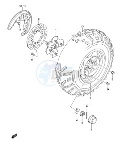 LT-A500XP Z drawing FRONT WHEEL