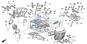 VT750DC SHADOW drawing REAR CYLINDER HEAD