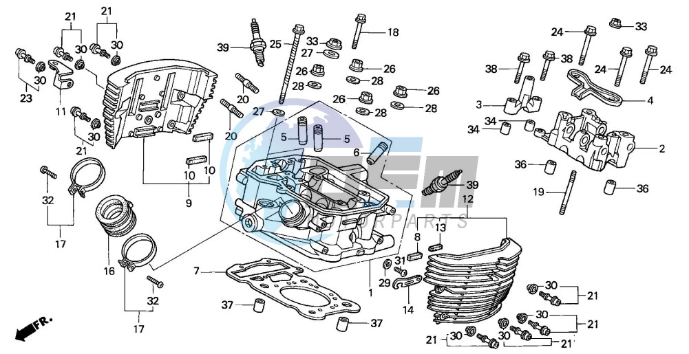 REAR CYLINDER HEAD