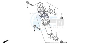 TRX90 SPORTRAX90 drawing REAR CUSHION