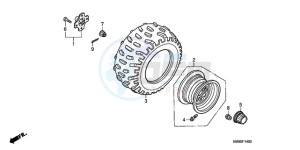 TRX250TEA Australia - (U / EC) drawing REAR WHEEL