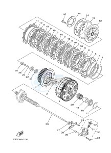 XT1200Z (23PF 23PG) drawing CLUTCH