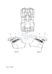 YFM700FWA YFM700DE GRIZZLY 700 (2ES2 2ES3) drawing GRAPHICS