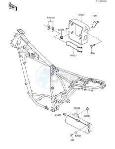 KL 250 C [KLR250] (C1-C2) [KLR250] drawing BATTERY CASE_TOOL CASE