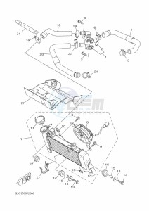 YZF125-A YZF-R125 (B5G2) drawing RADIATOR & HOSE