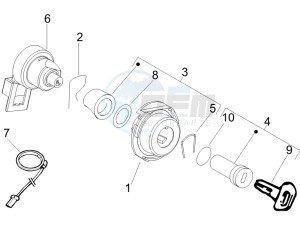 LX 125 4T ie E3 Touring drawing Locks