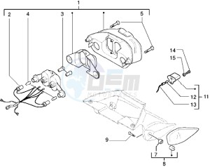 DNA 125 drawing Rear tail lamp