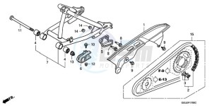 CRF50F9 Australia - (U) drawing SWINGARM