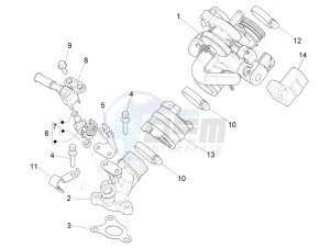 ZIP 50 4T NOABS E4 (EMEA) drawing Throttle body - Injector - Induction joint