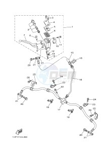 YFM700FWAD YFM7FGPHB GRIZZLY 700 EPS HUNTER (1HP7) drawing FRONT MASTER CYLINDER