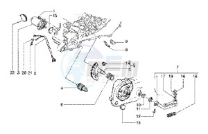 Runner 125 FX 2t drawing Starting motor-starter lever