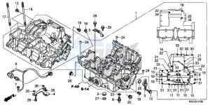 CB1100SAE CB1100 UK - (E) drawing CRANKCASE