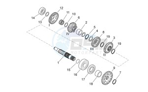 MXV 450 Cross drawing Driven shaft