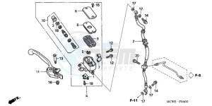 VFR8009 Ireland - (EK / MME TWO) drawing FR. BRAKE MASTER CYLINDER (VFR800)