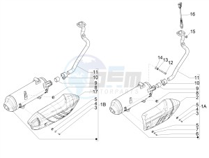 Medley 125 4T ie ABS E4 (EMEA) drawing Silencer