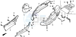 SFX50 drawing BODY COVER/ LUGGAGE CARRIER