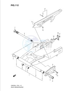 SV650/S drawing REAR SWINGING ARM (SV650SAL1 E24)