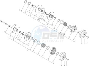 S 125 4T 2V E3 Taiwan drawing Driven pulley