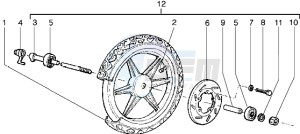 Liberty 125 drawing Front wheel