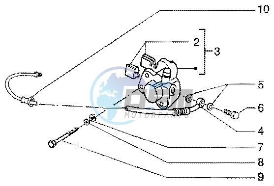 Front brake piping-front brake caliper