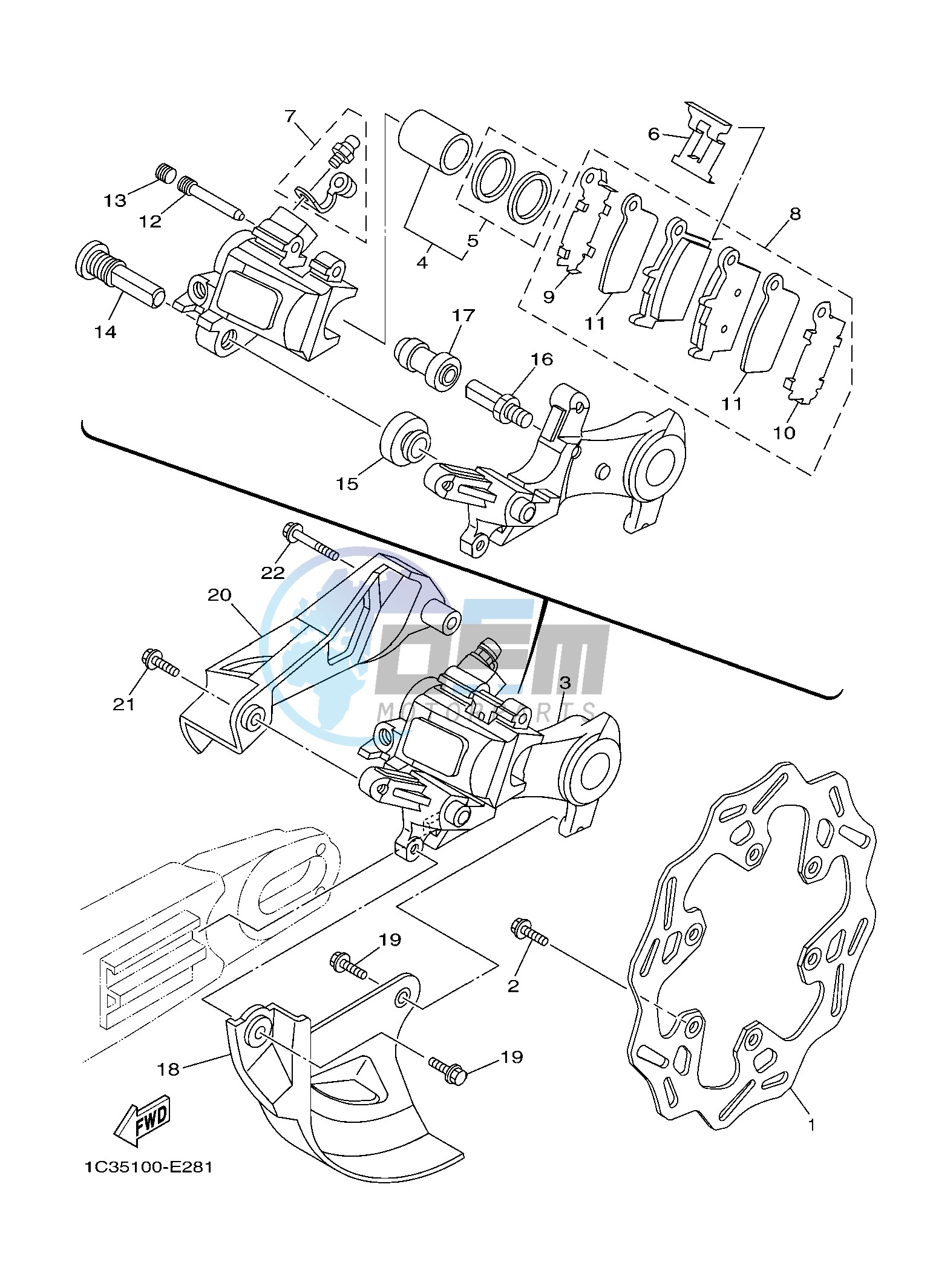 REAR BRAKE CALIPER