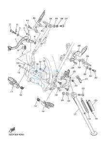 WR250R (32DN) drawing STAND & FOOTREST