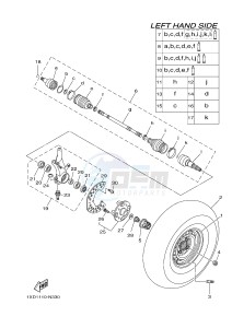 YXM700E YXM700PHF VIKING EPS HUNTER (1XPL) drawing FRONT WHEEL