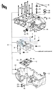 KZ 440 D [LTD BELT] (D1) [LTD BELT] drawing CRANKCASE -- 80 D1- -